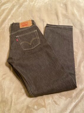Levi's Men's Original 501 Charcoal Straight Leg Jeans
